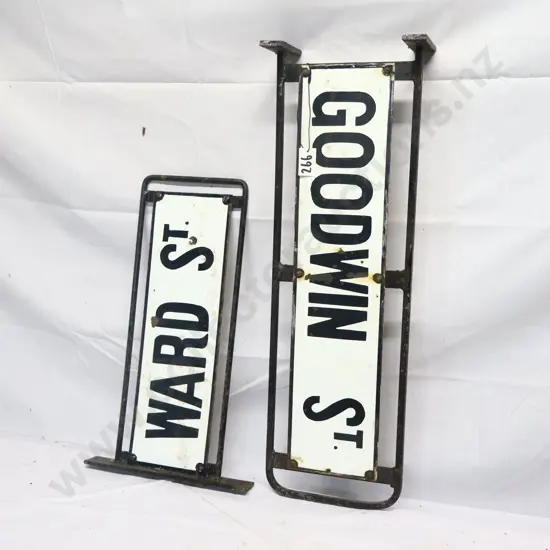 Enamel Street Signs x 2. Goodwin and Ward St.
