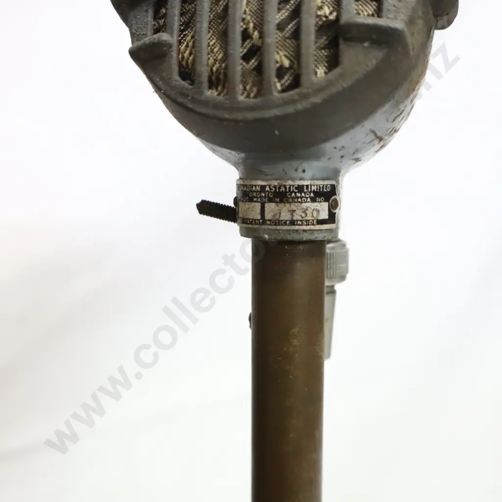 Assorted Collectables, Vintage Microphone, Meatslicer And Weights Image 1++