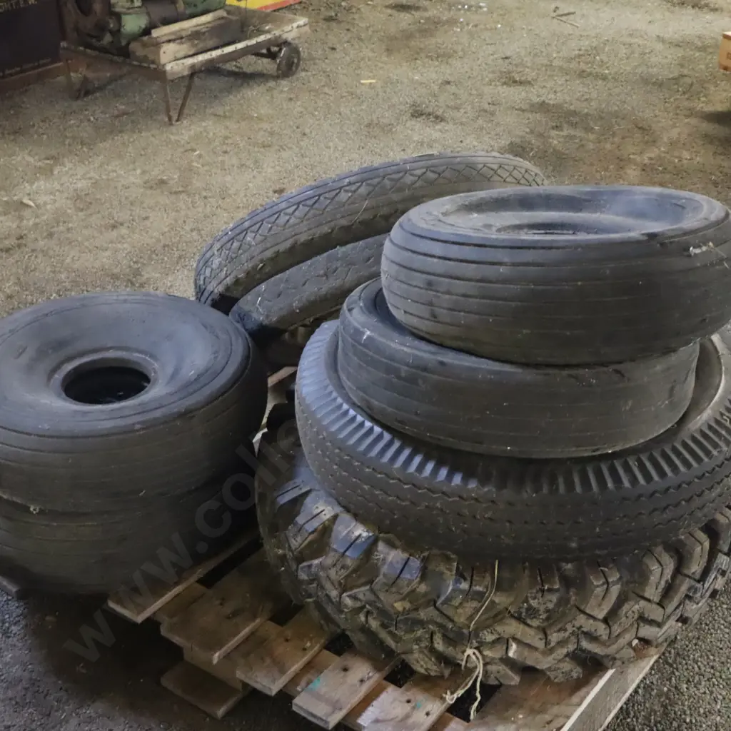 Collection of Vintage Aircraft Wheels & Vehicle Tyres Image 1++