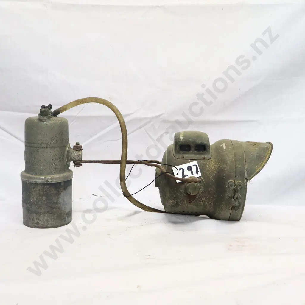 Early Carbide Motorcycle Headlight Image 1++