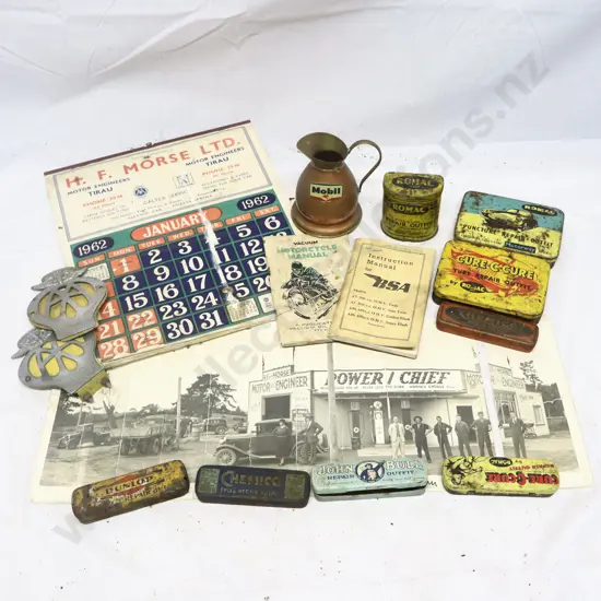 Petrol Emphemera. Including Original H F Morse Tirau Petrol Station Photo