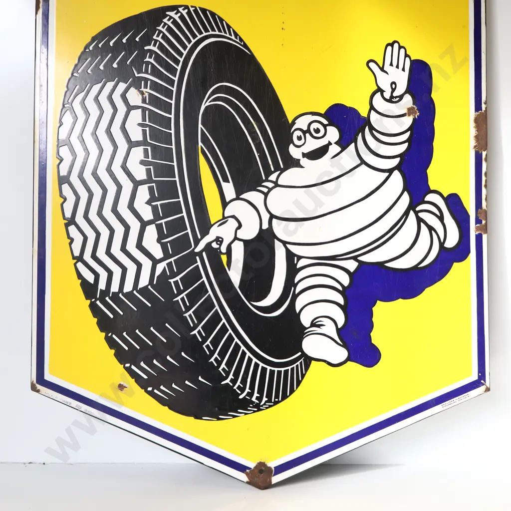 Michelin Tyres Pictorial Enamel Sign Image 1++