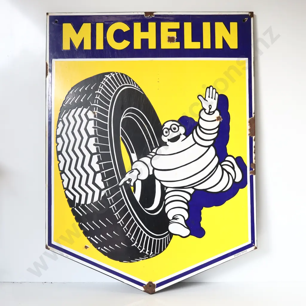 Michelin Tyres Pictorial Enamel Sign Image 1++