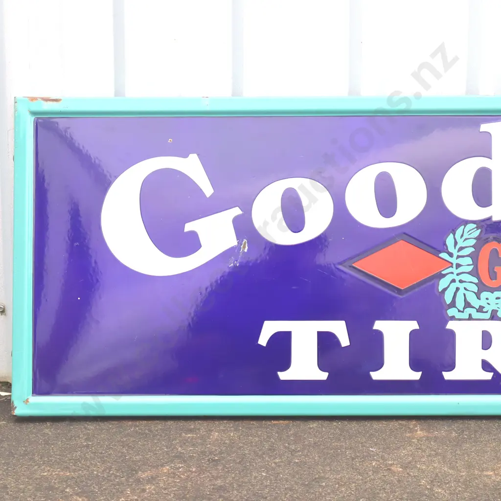 Goodrich Tires Enamel Sign Image 1++