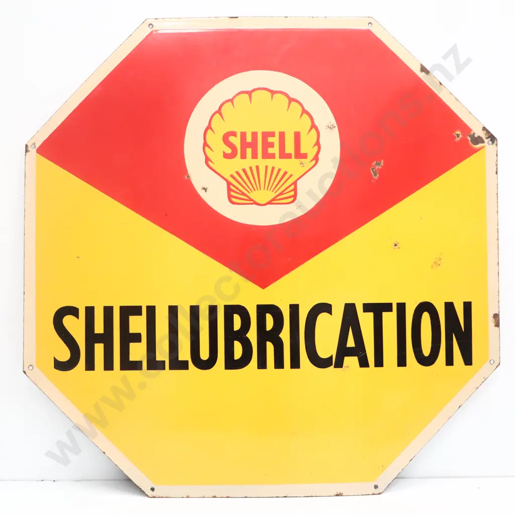 Shellubrication Enamel Sign Image 1++