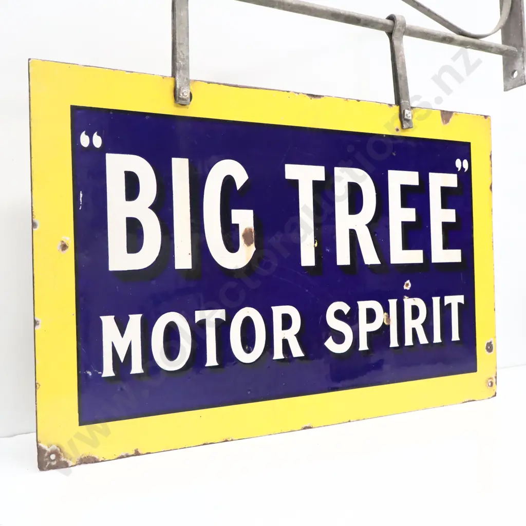 Double Sided Big tree Motor Oil/Motor Spirit Enamel Hanging Sign Image 1++