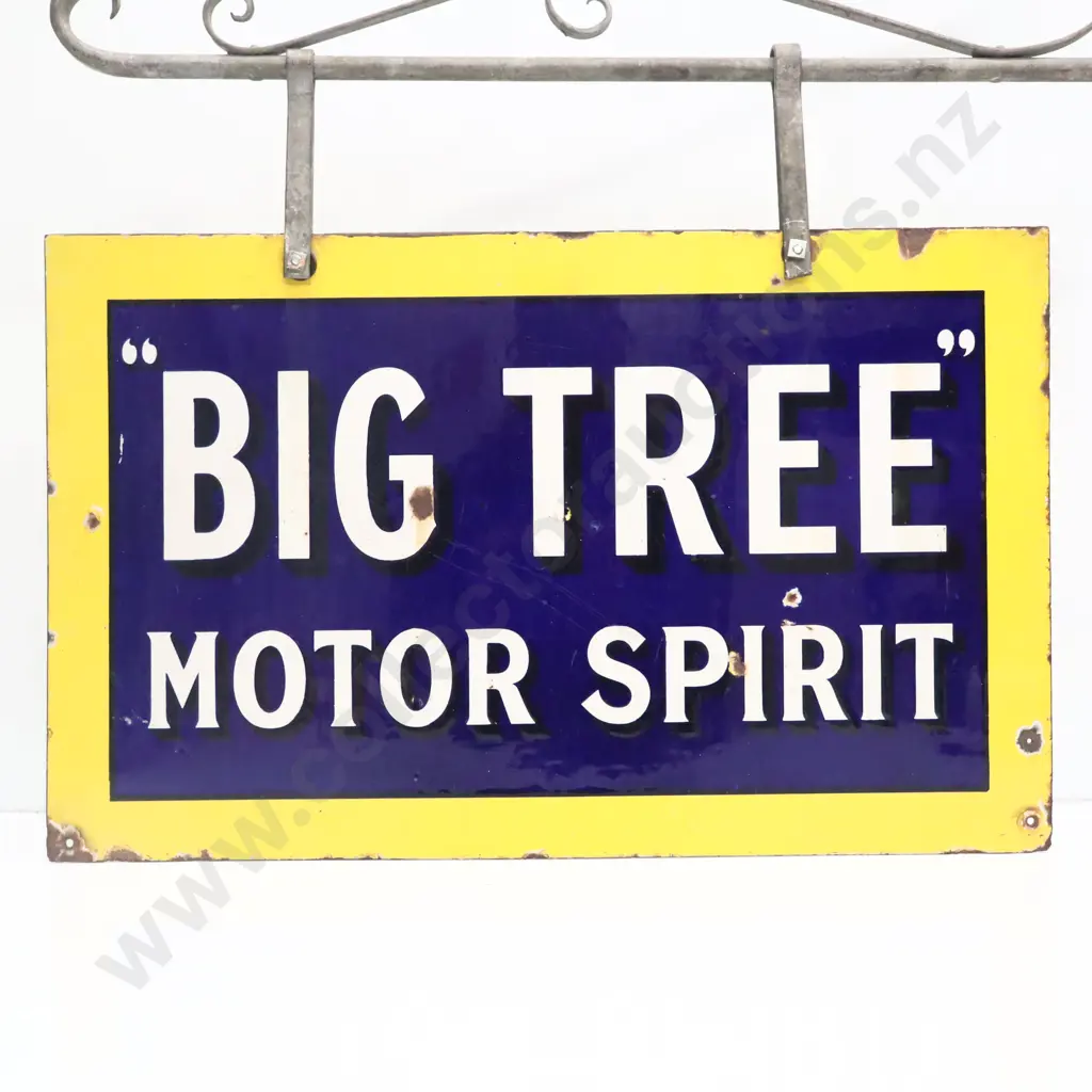 Double Sided Big tree Motor Oil/Motor Spirit Enamel Hanging Sign Image 1++
