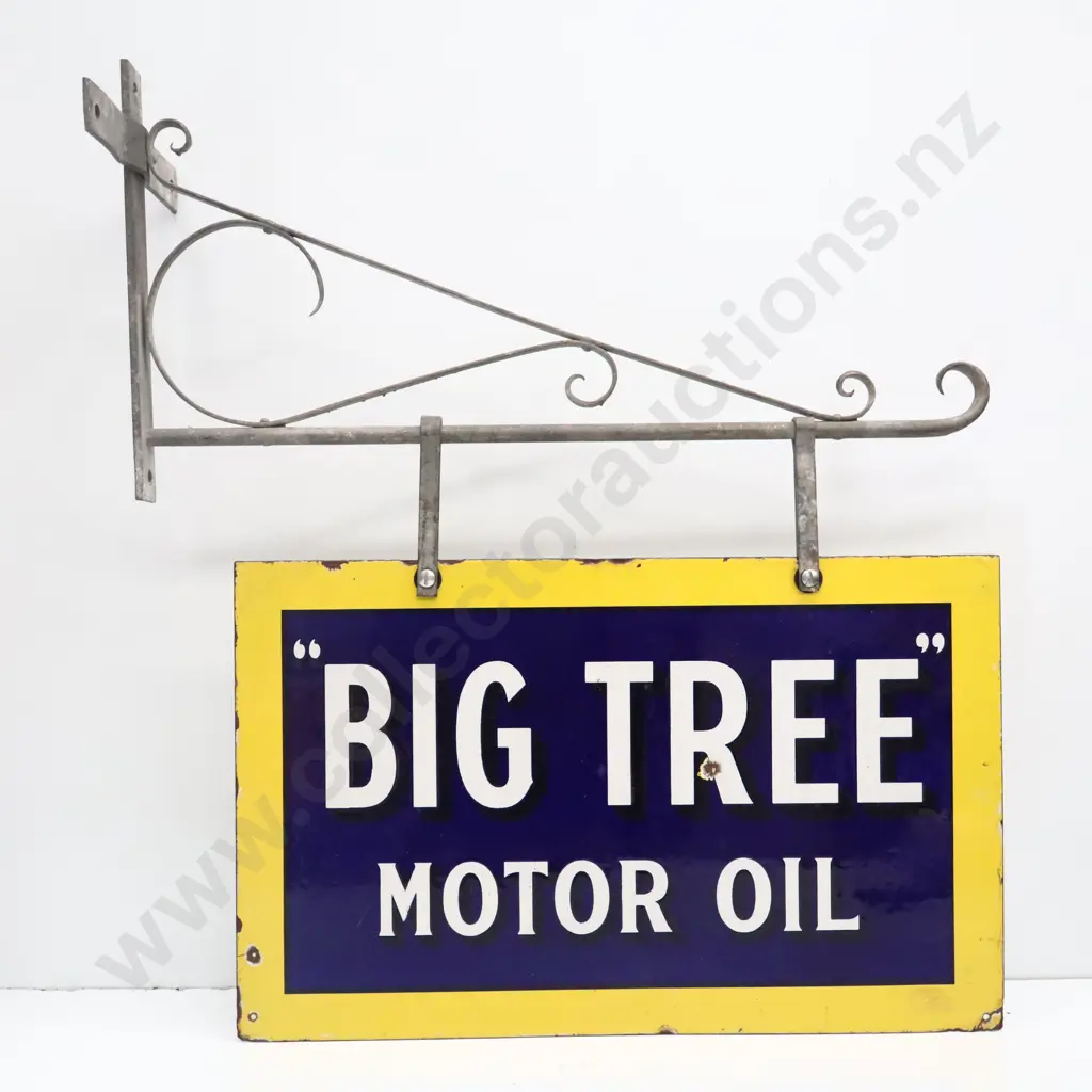 Double Sided Big tree Motor Oil/Motor Spirit Enamel Hanging Sign Image 1++