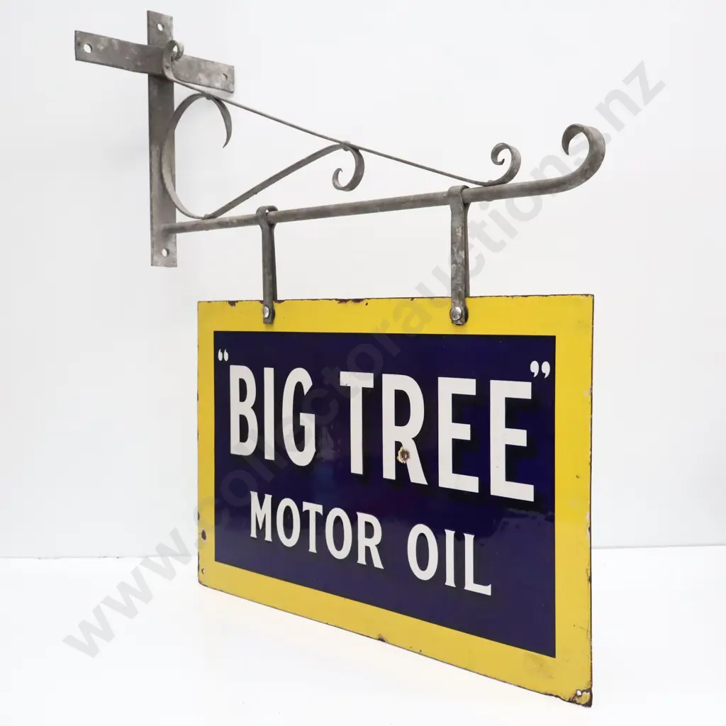Double Sided Big tree Motor Oil/Motor Spirit Enamel Hanging Sign Image 1++