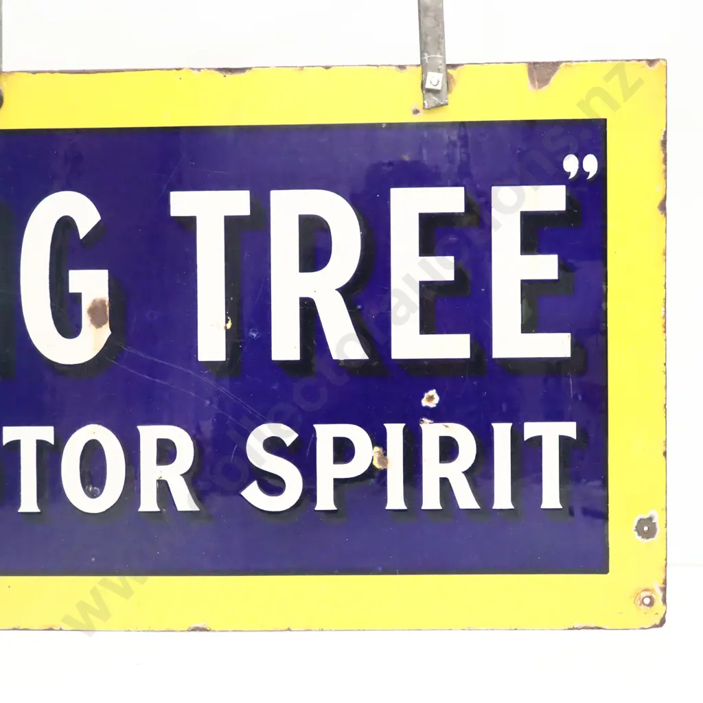 Double Sided Big tree Motor Oil/Motor Spirit Enamel Hanging Sign Image 1++