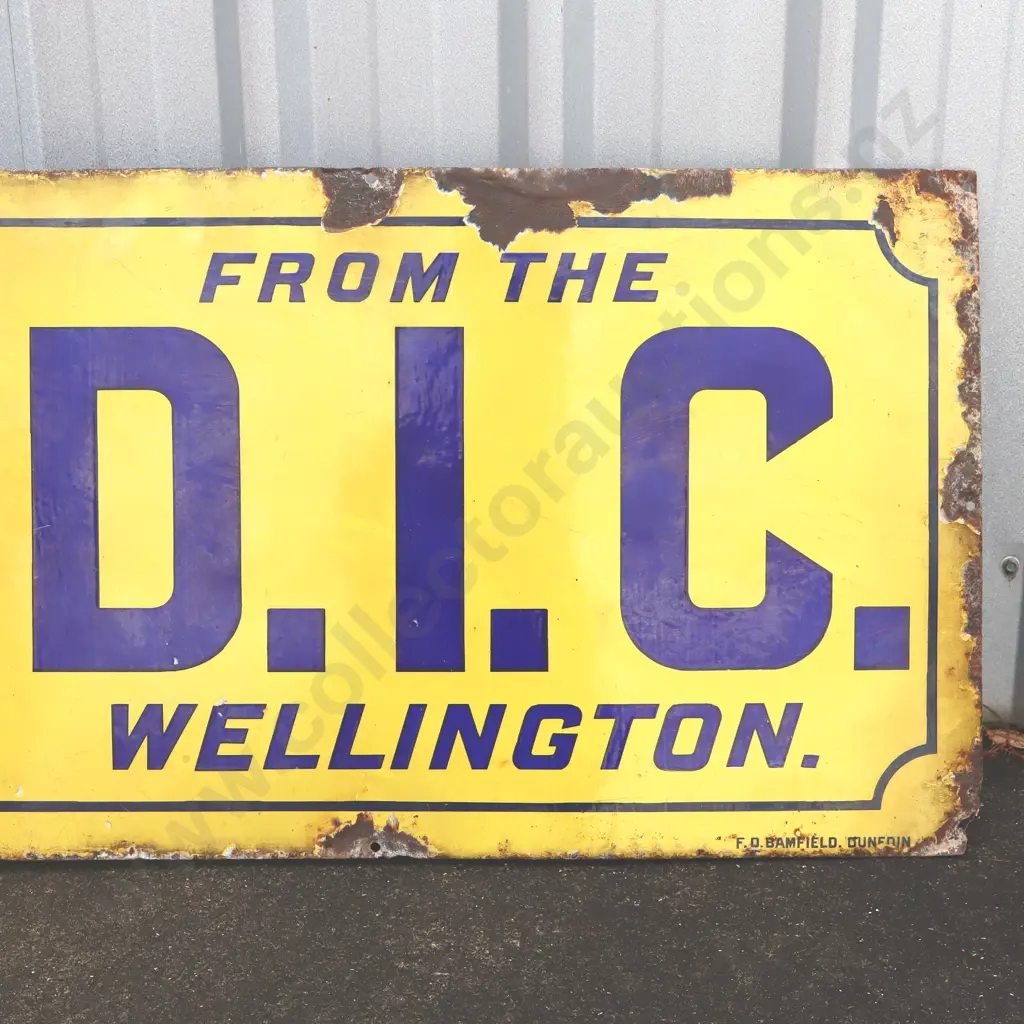 This Station is 116 Miles From DIC Wellington Enamel Sign Image 1++