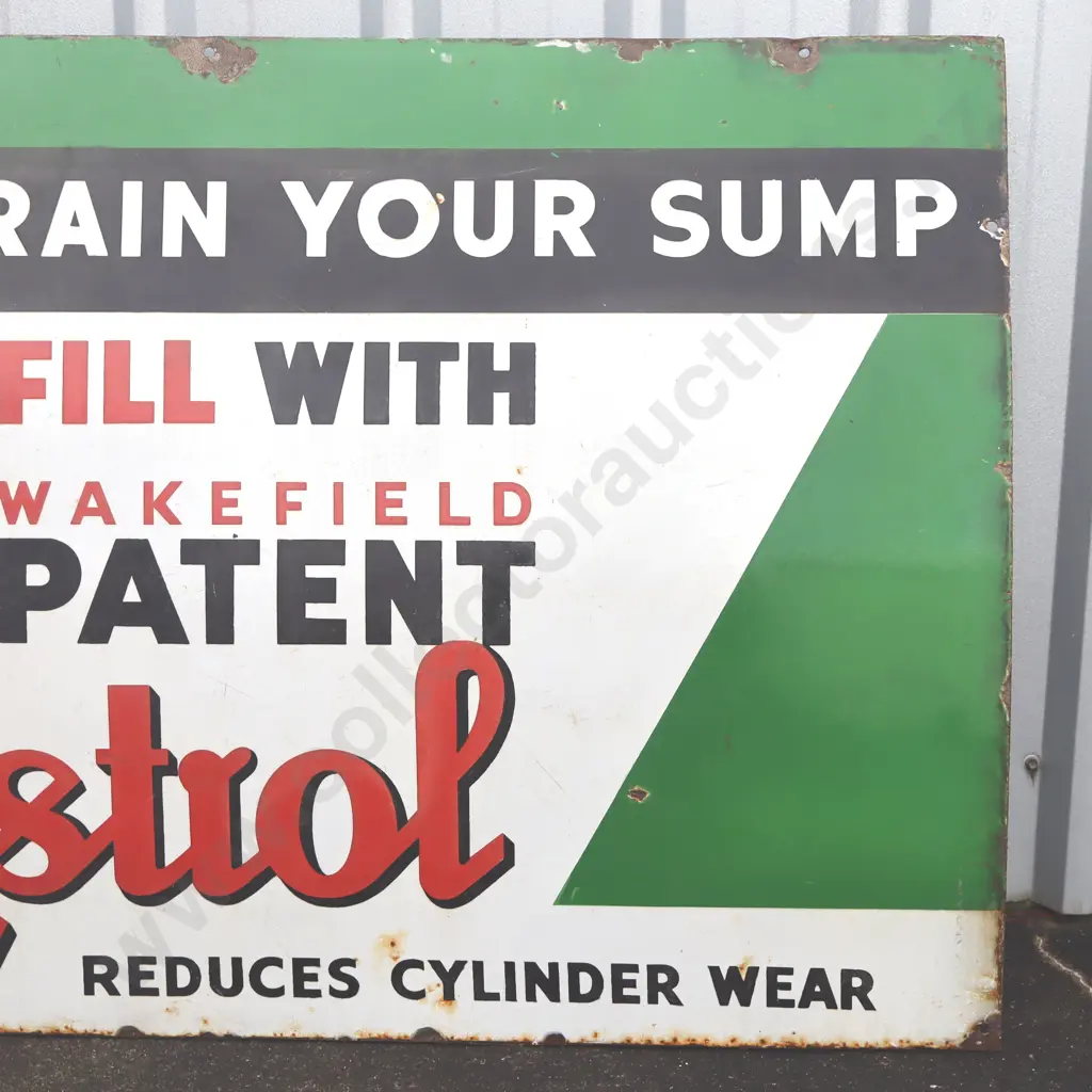 Let Us Drain Your Sump Castrol Enamel Sign  Image 1++