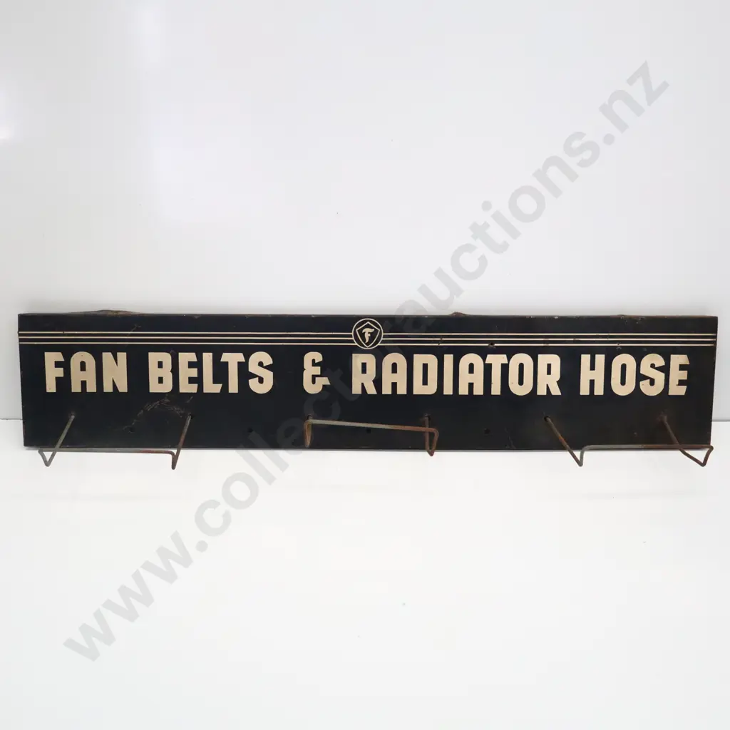 Firestone Fanbelts And Radiator Hose Tin Rack Sign Image 1++