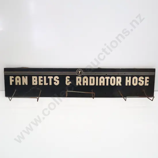 Firestone Fanbelts And Radiator Hose Tin Rack Sign