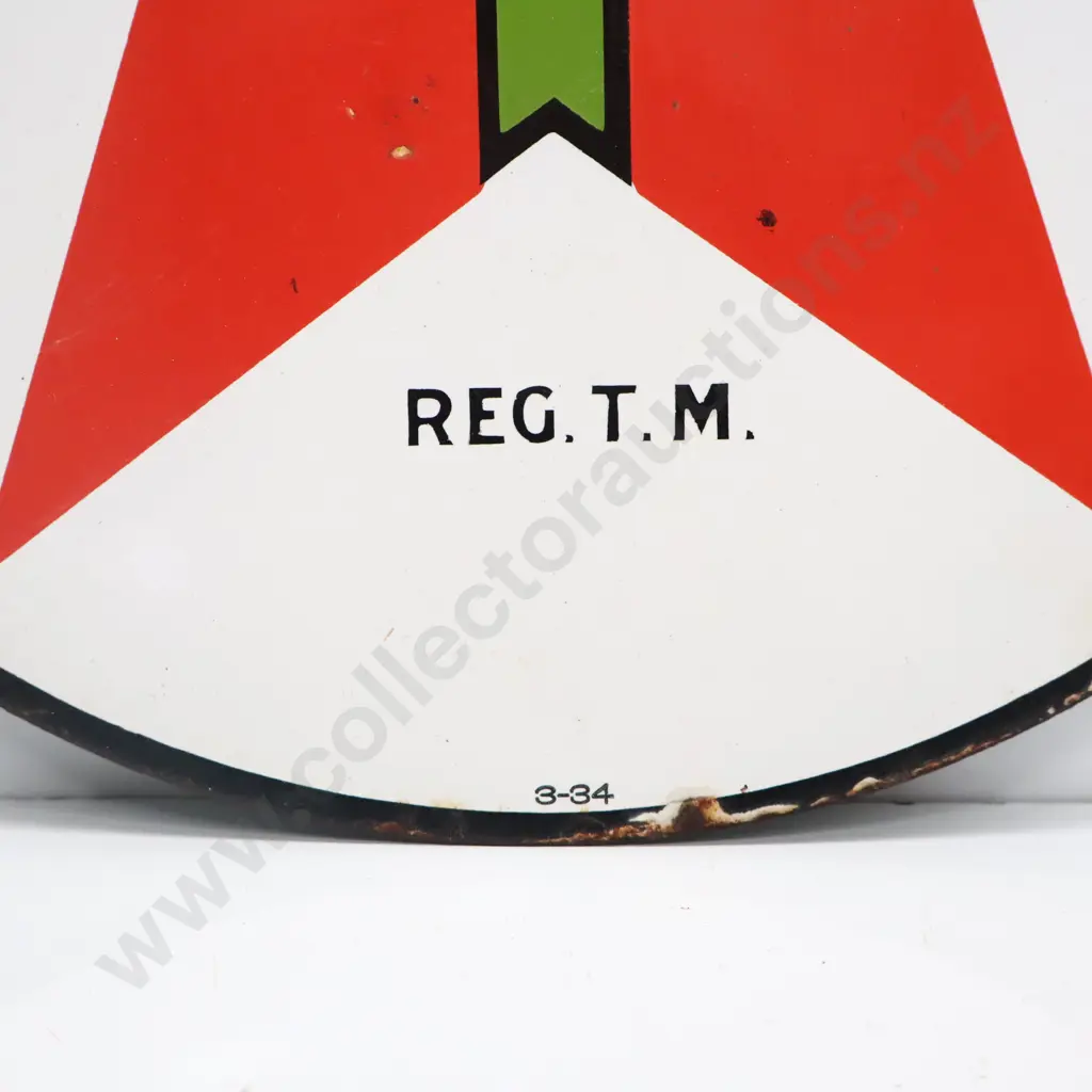 Texaco Enamel Sign Dated 1934 Image 1++