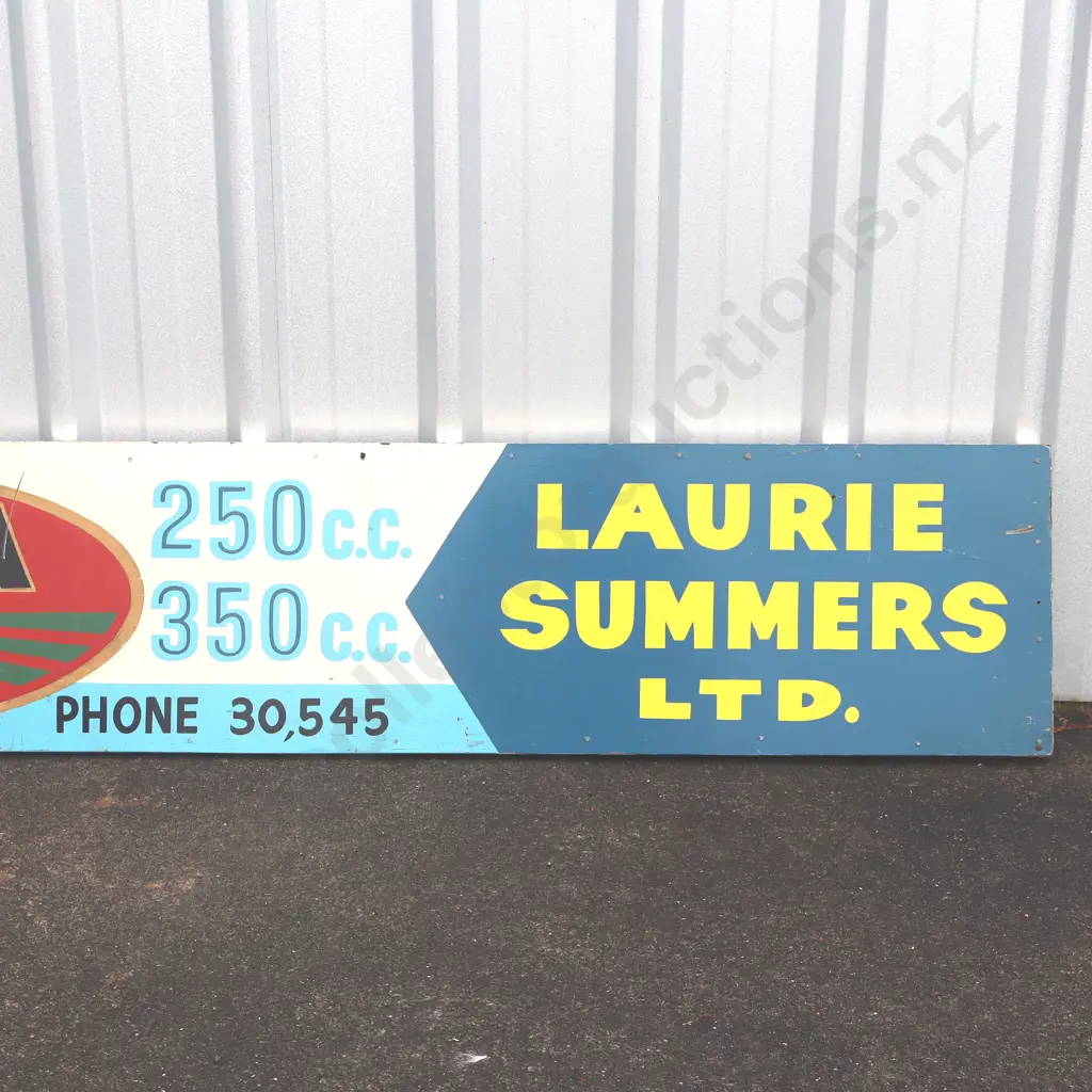 Handpainted JAWA Sign, Laurie Summers Ltd, Mt Eden. Image 1++