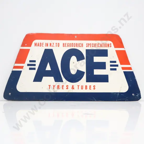 Ace Tyres And Tubes Screenprinted Tin Sign