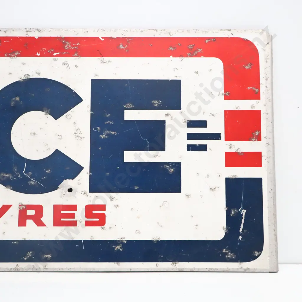 Ace Tyres Screenprinted Tin Sign Image 1++