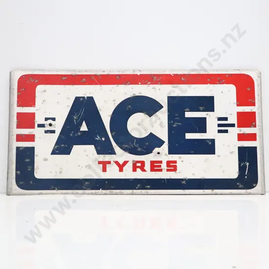 Ace Tyres Screenprinted Tin Sign