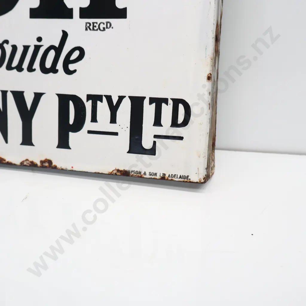 Gargoyle Mobiloil Double Sided Flanged Enamel Sign  Image 1++