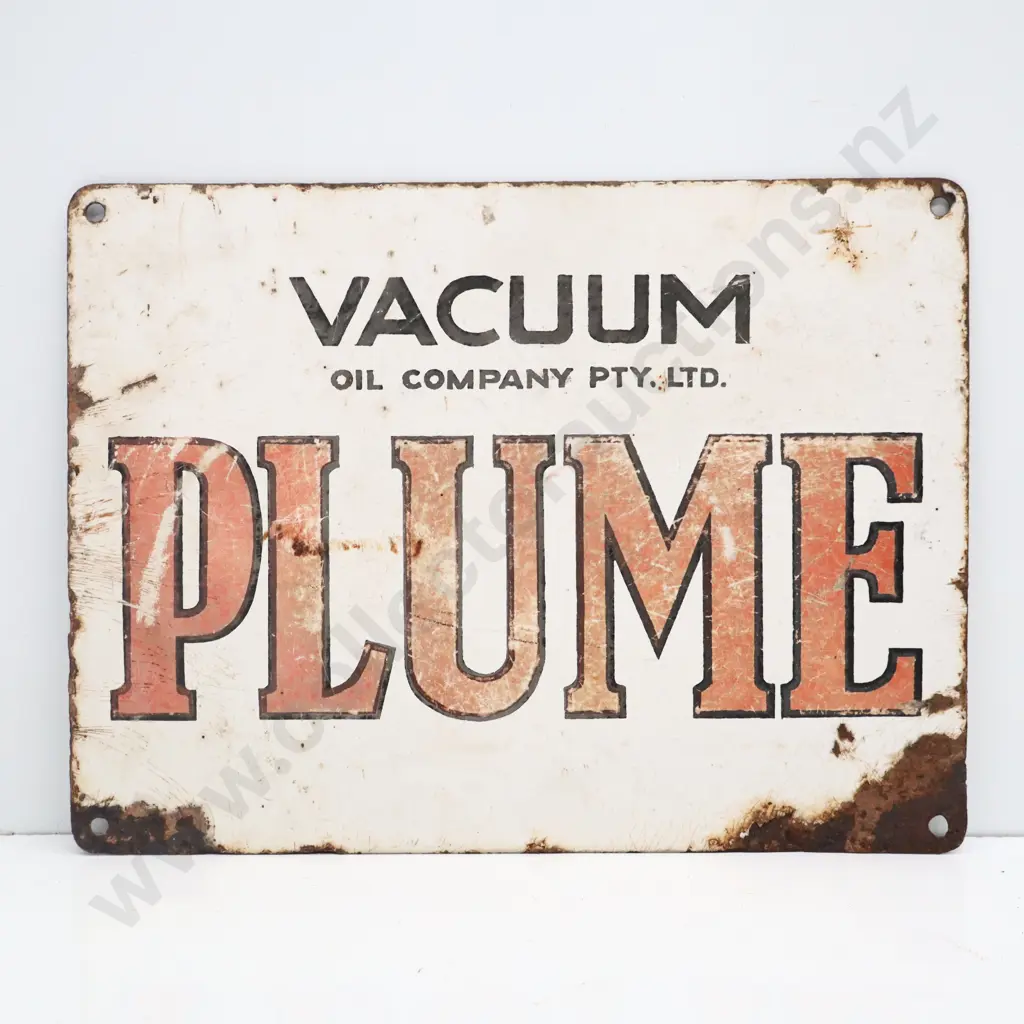 Vacuum Plume Enamel Pump Plate Sign  Image 1++