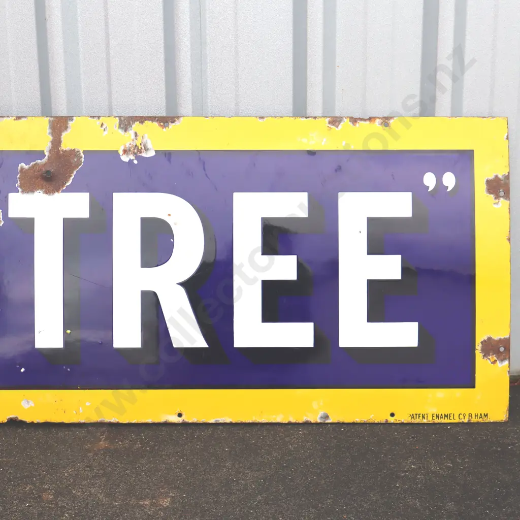 Big Tree Enamel Sign Image 1++