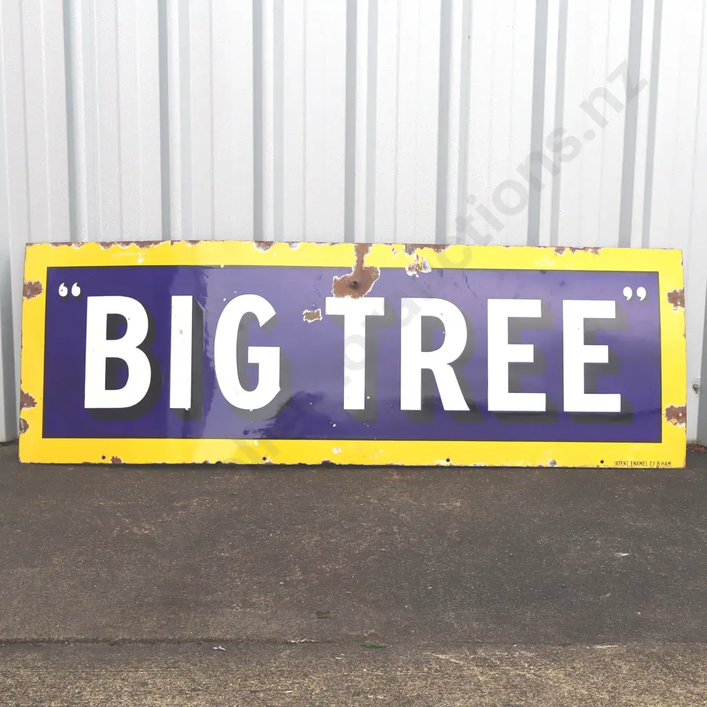 Big Tree Enamel Sign Image 1++