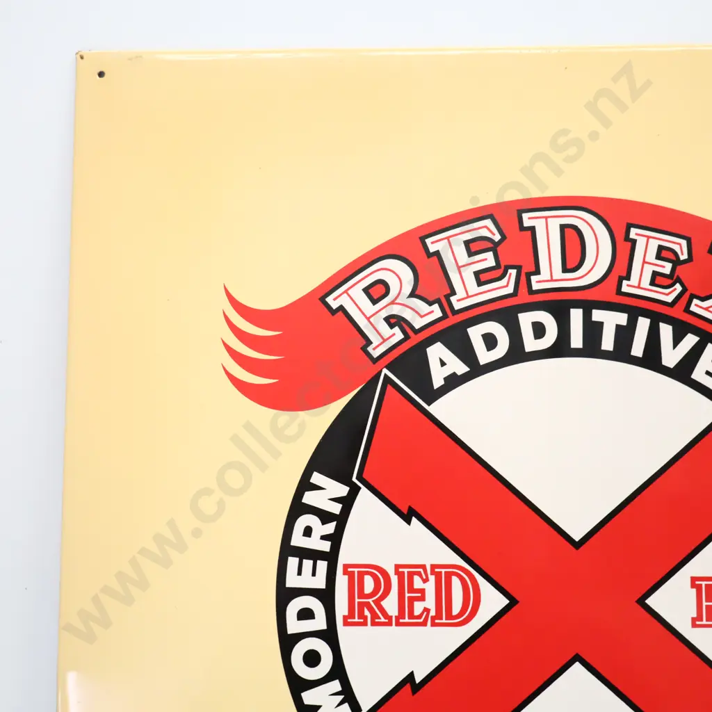 NEW OLD STOCK Redex Tin Screenprinted Sign Image 1++