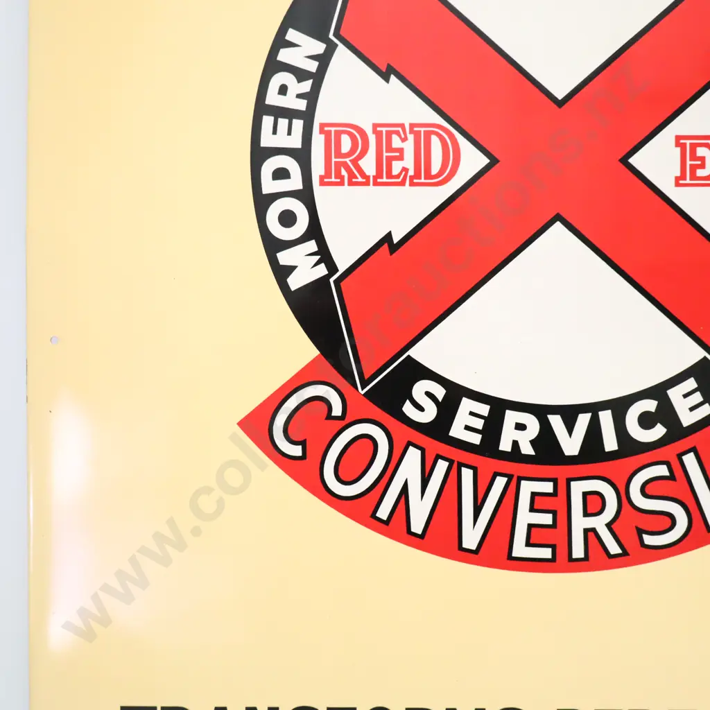 NEW OLD STOCK Redex Tin Screenprinted Sign Image 1++