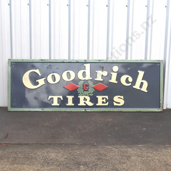 RARE Goodrich Tires Early Tin Sign