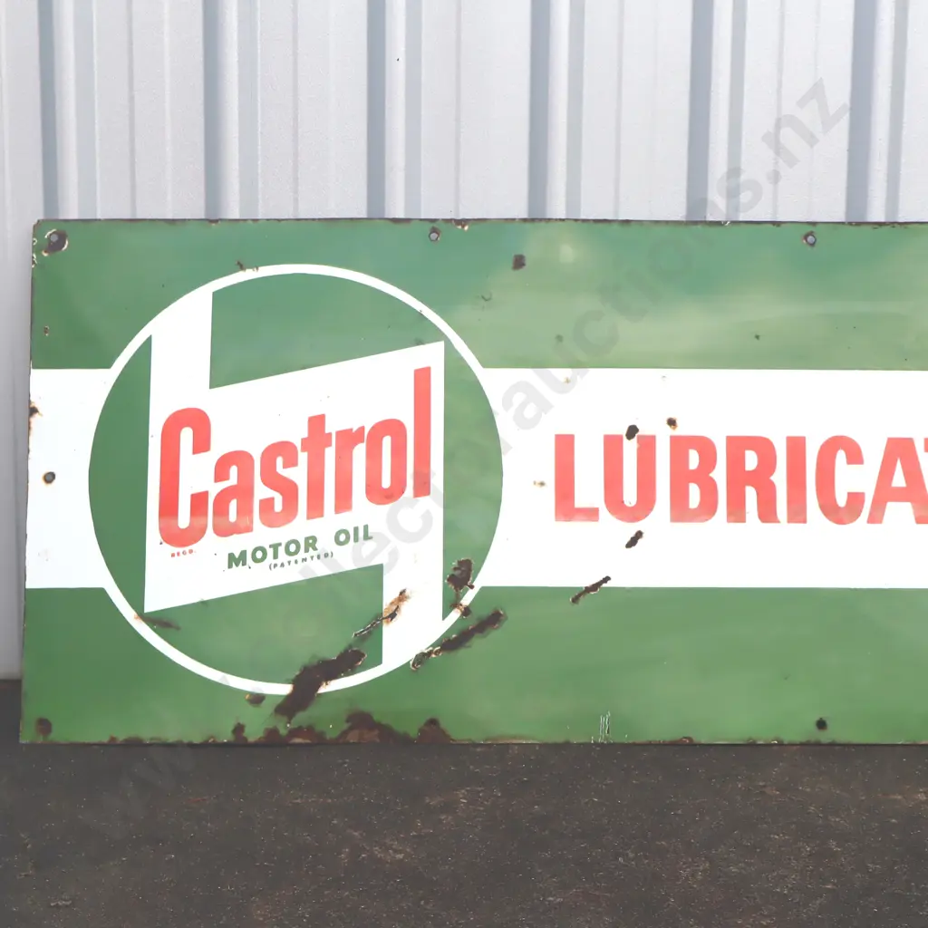 Castrol Lubrication Service Enamel Sign  Image 1++