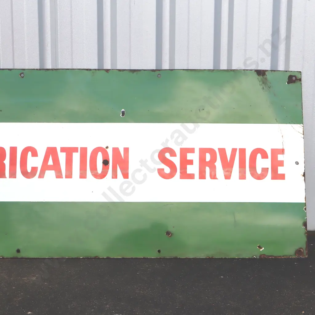 Castrol Lubrication Service Enamel Sign  Image 1++