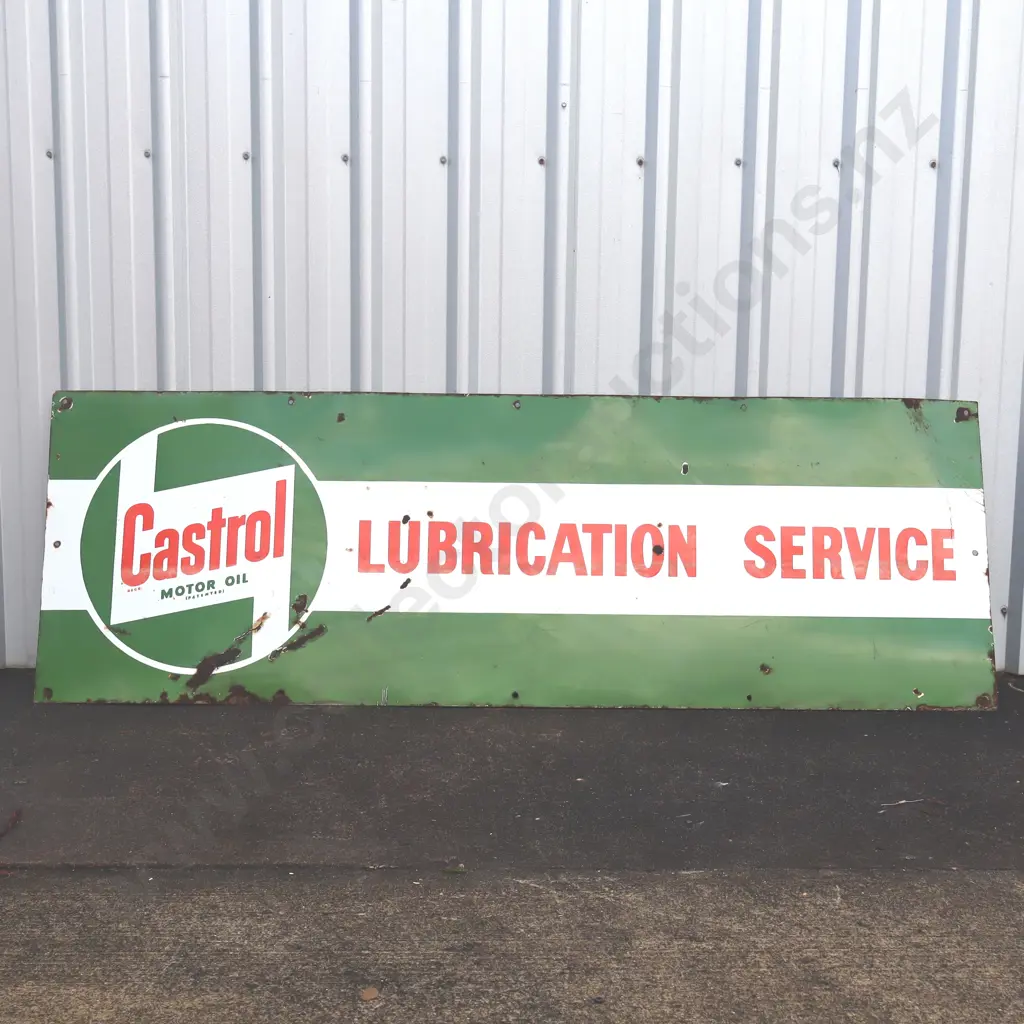 Castrol Lubrication Service Enamel Sign  Image 1++