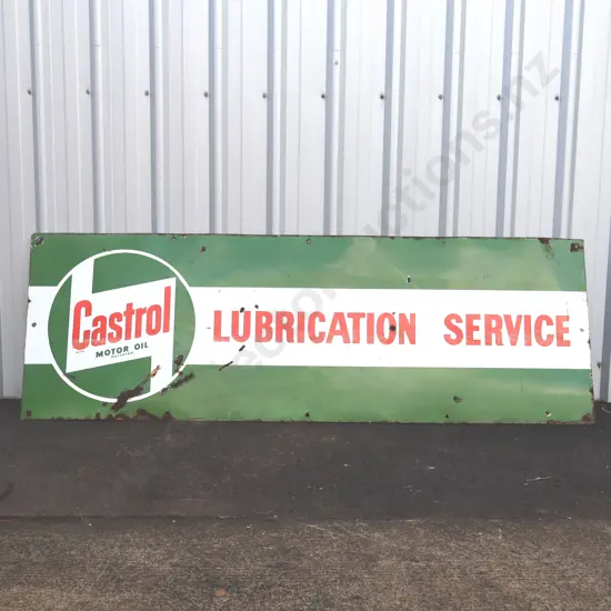 Castrol Lubrication Service Enamel Sign 