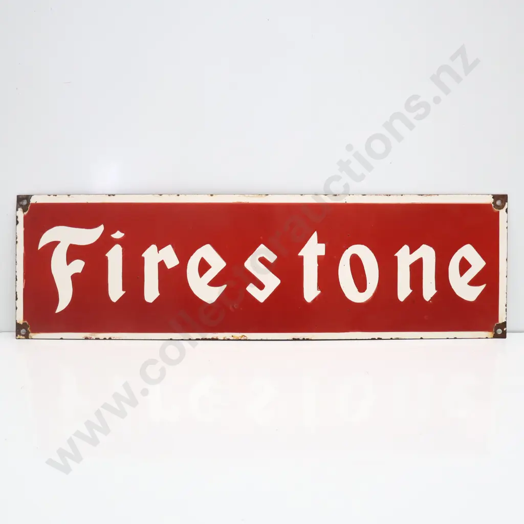 Firestone Enamel Sign Image 1++