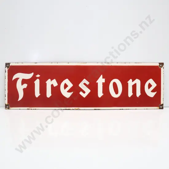 Firestone Enamel Sign