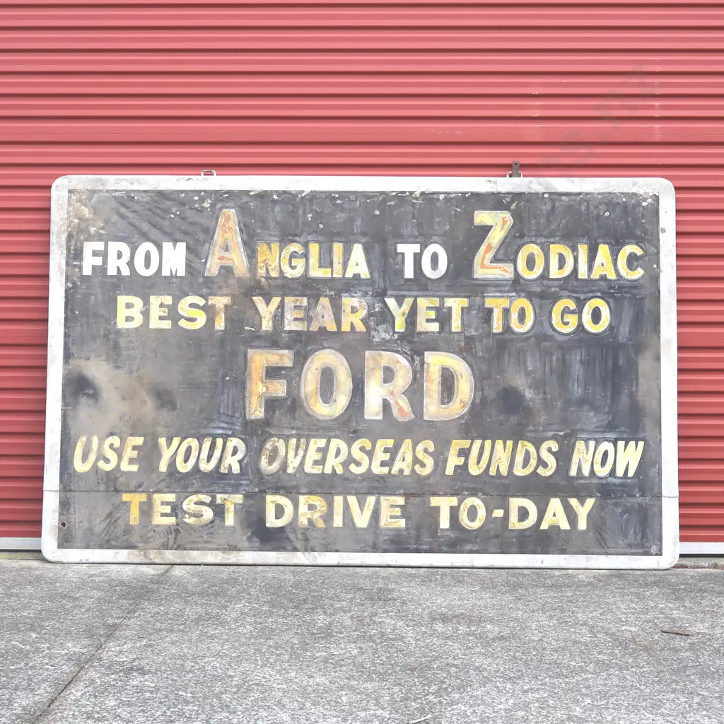 LARGE Ford 1960 - 1962 Handpainted Dealership Sign Image 1++