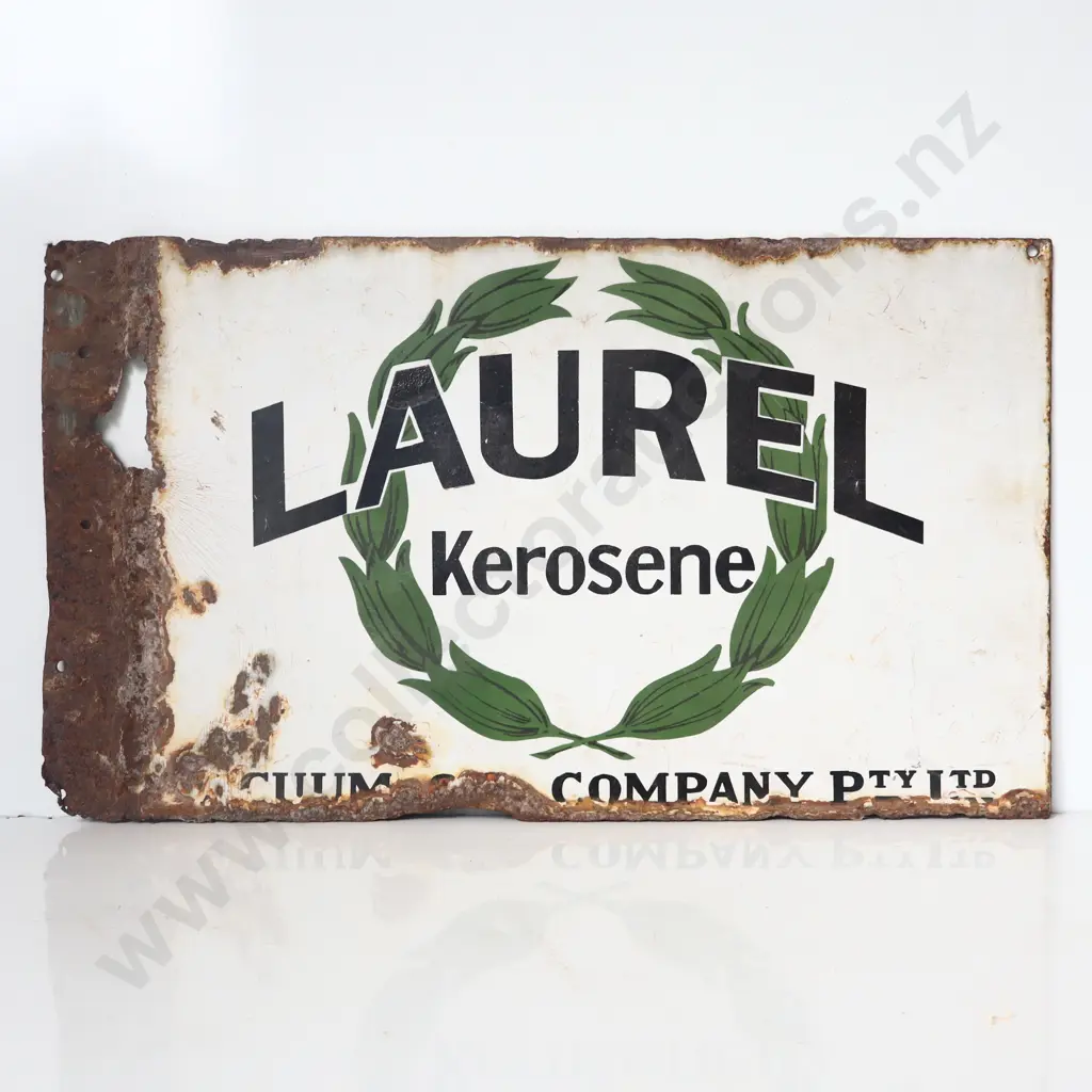 Laurel Kerosene Double Sided Enamel Sign  Image 1++