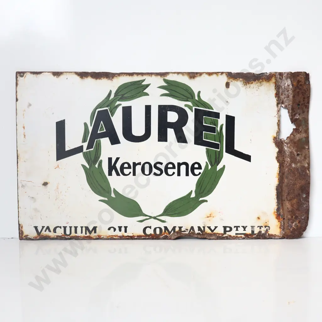 Laurel Kerosene Double Sided Enamel Sign  Image 1++