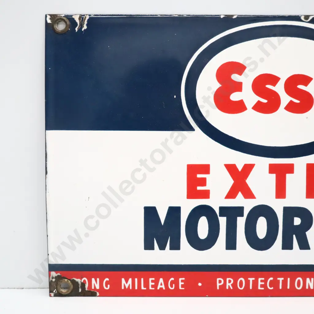 Esso Extra Motor Oil Enamel 8 Bottle Rack Sign Image 1++