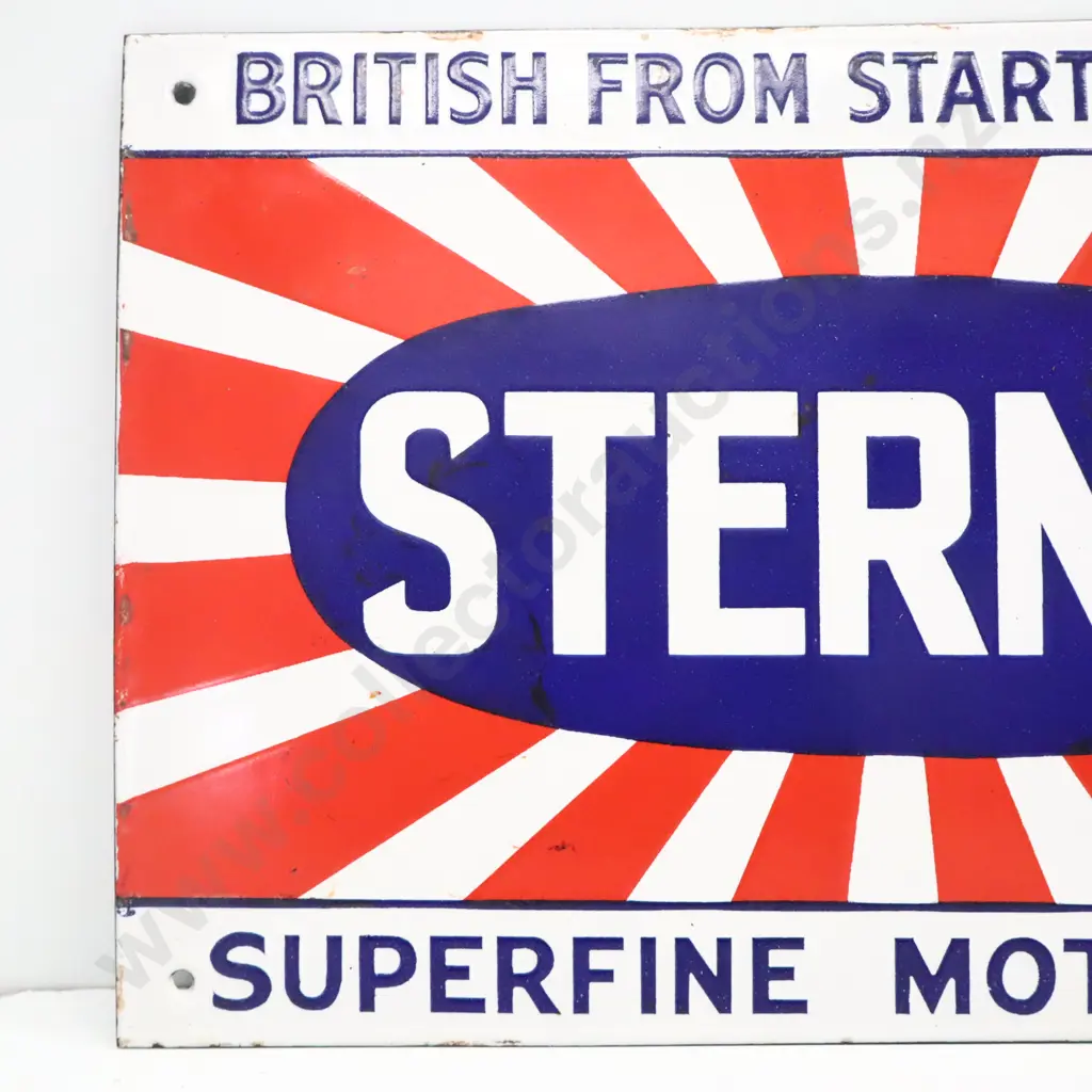 Sternol 8 Bottle Oil Rack Enamel Sign  Image 1++