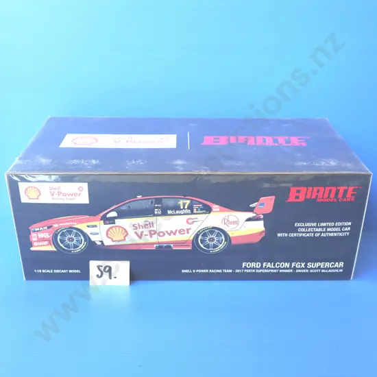 BOXED UNOPENED Ford Falcon FG X Supercar – Shell V-Power Racing Team Perth SuperSprint Winner – Scott McLaughlin – 2017