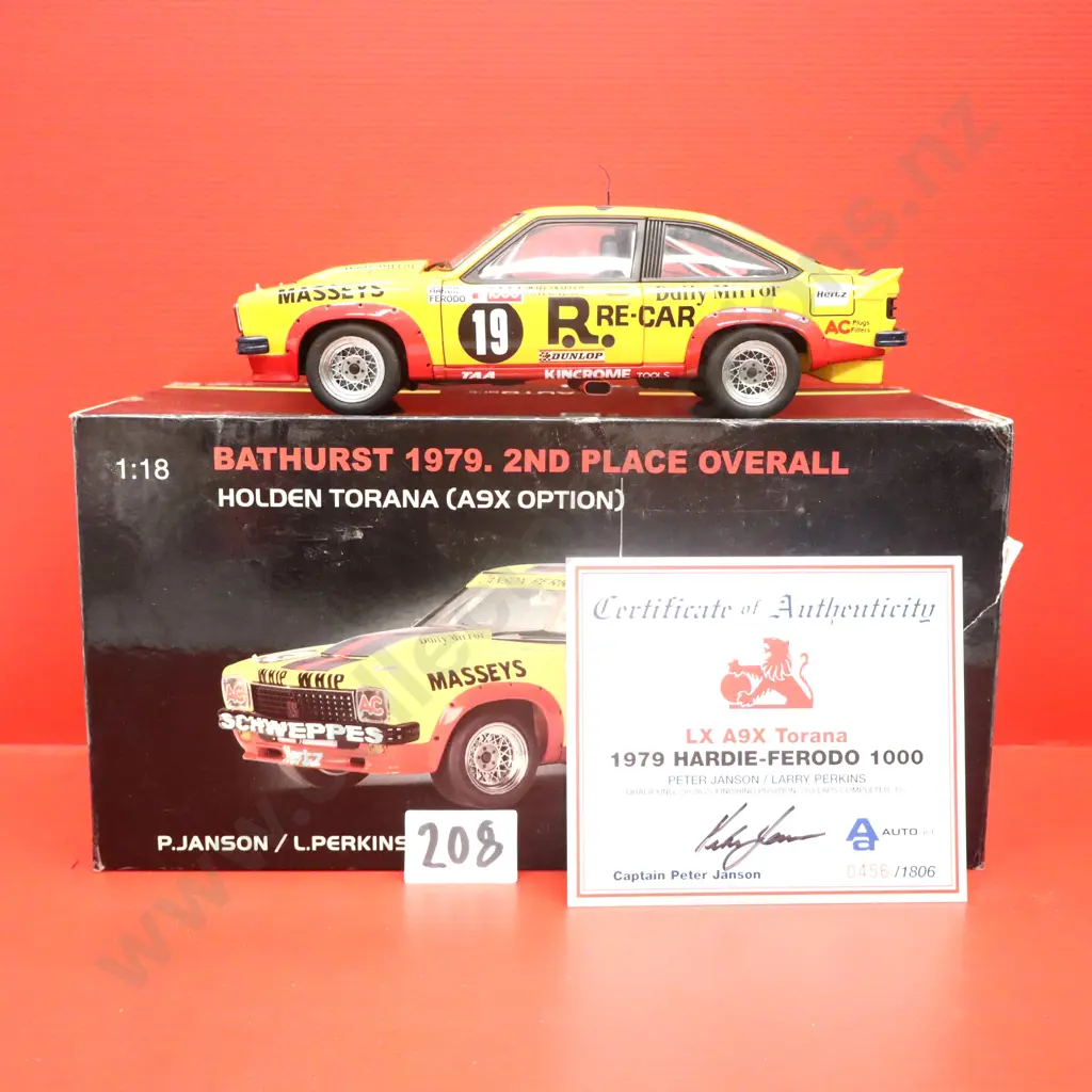 Holden Torana LX A9X #19 – Bathurst 1000 2nd Place 1979 – Peter Janson / Larry Perkins Image 1++