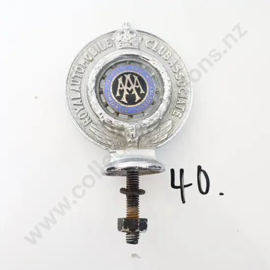 Rare Blue Enamel Auckland Automobile Association Badge