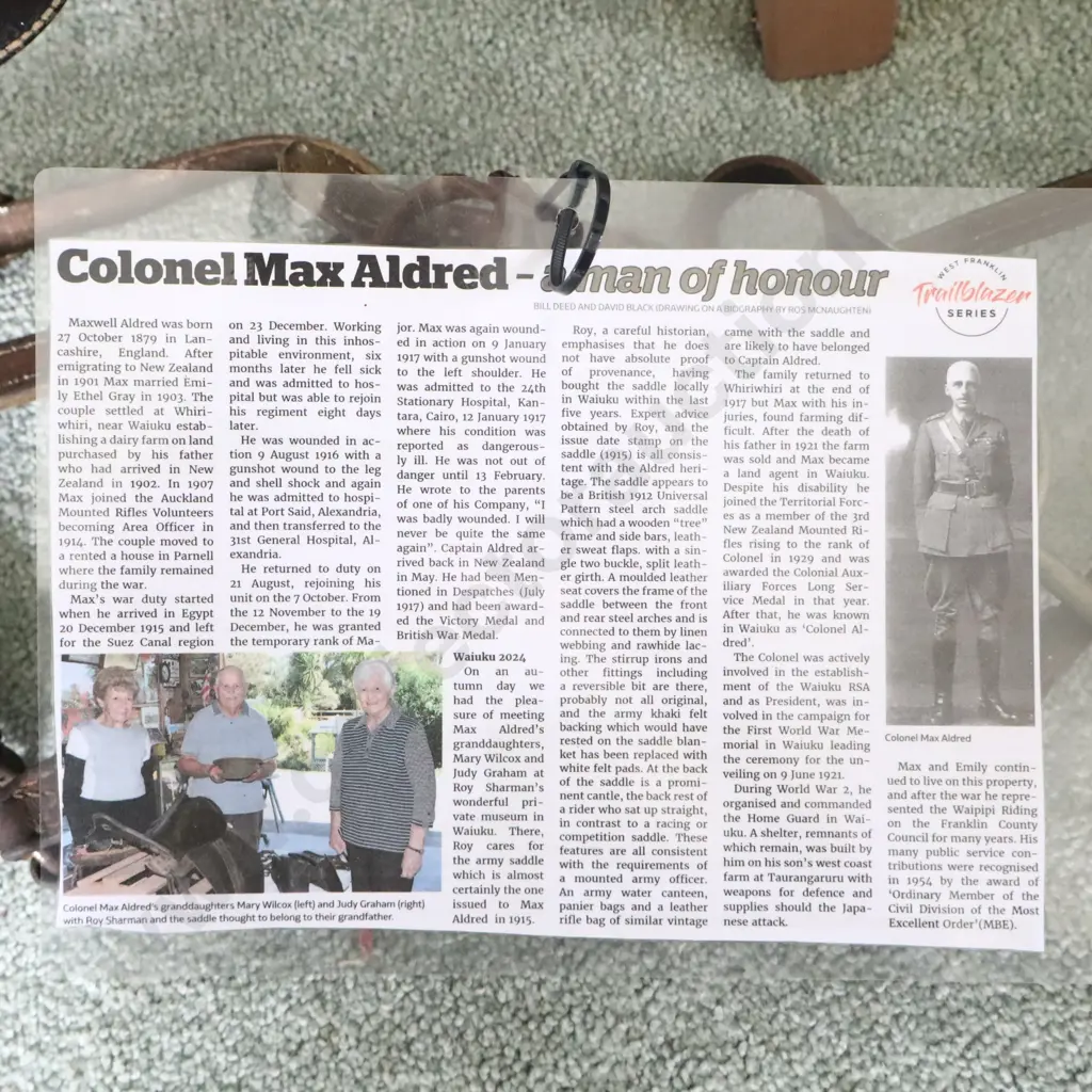 WW1 Colonel Max Aldred Saddle And Holster Image 1++