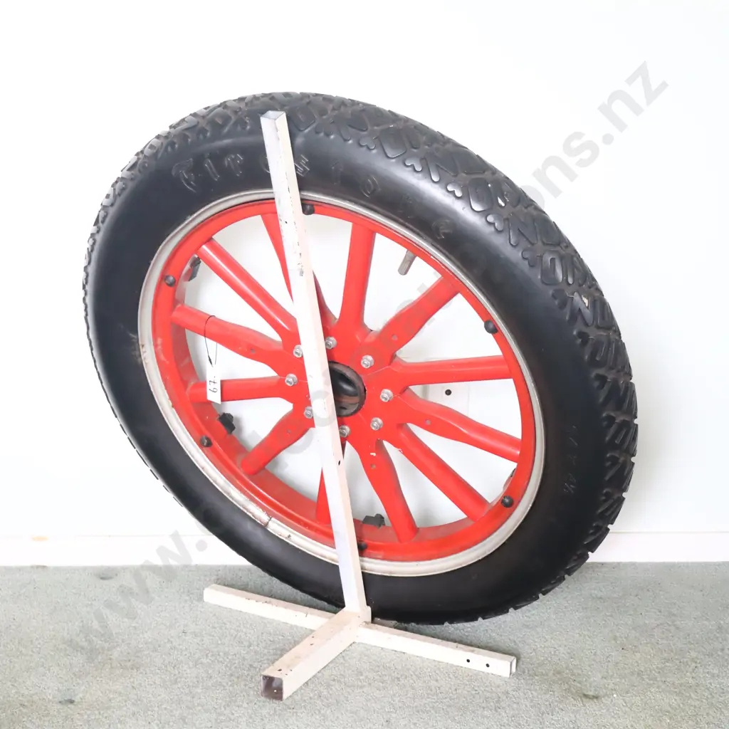 Early NEW OLD STOCK Firestone NON SKID Tyre And Rim On Display Stant Image 1++