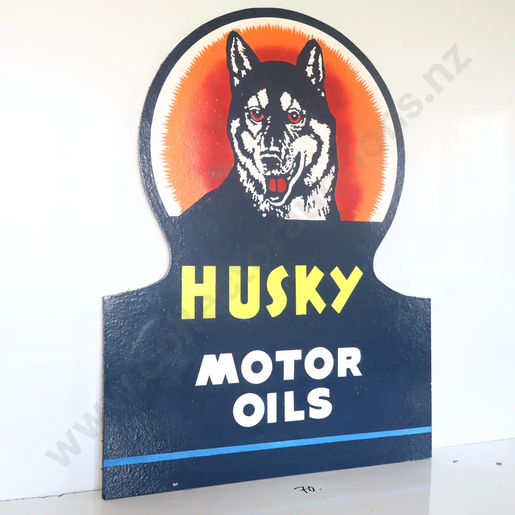 Husky Motor Oil Hand Painted Sign  Image 1++