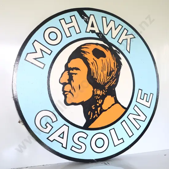  Mohawk Gasoline Hand Painted Sign 
