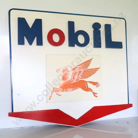 Mobil Oil Hand Painted Sign 
