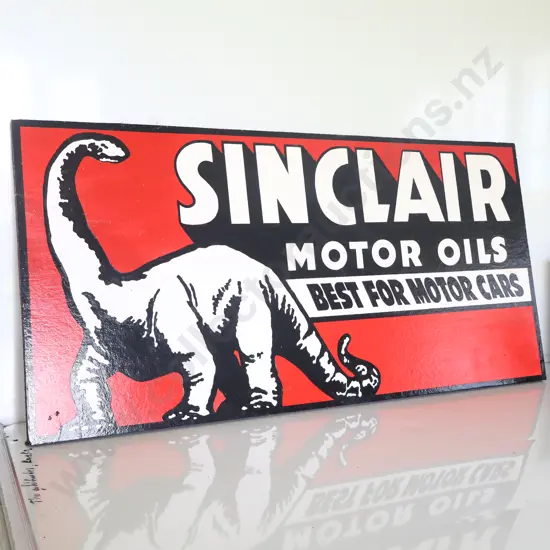  Sinclair Motor Oils Hand Painted Sign 